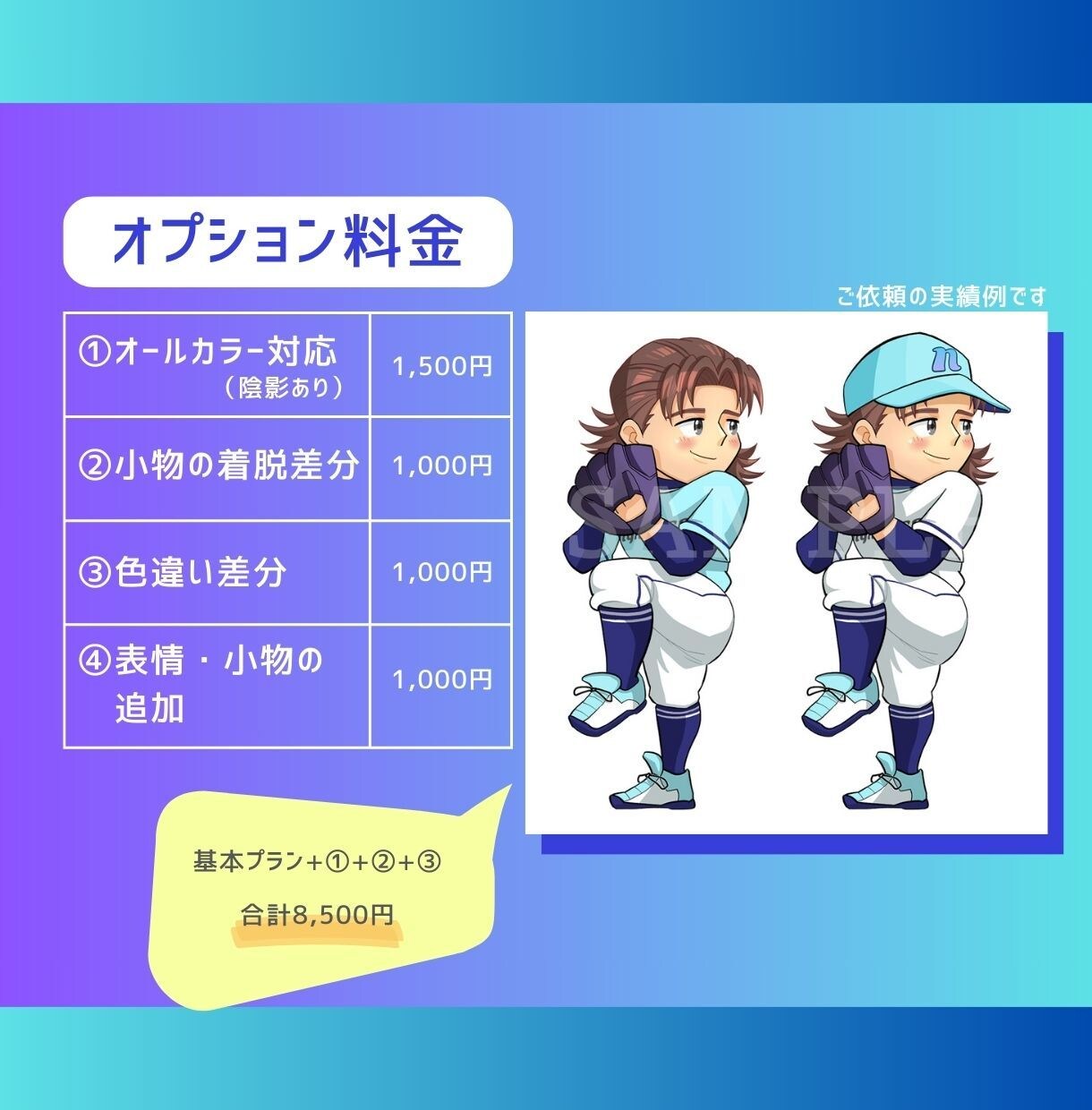 スポーツ系SDキャラをご制作します スポーツに特化した3頭身イラストを制作します♪ イメージ3