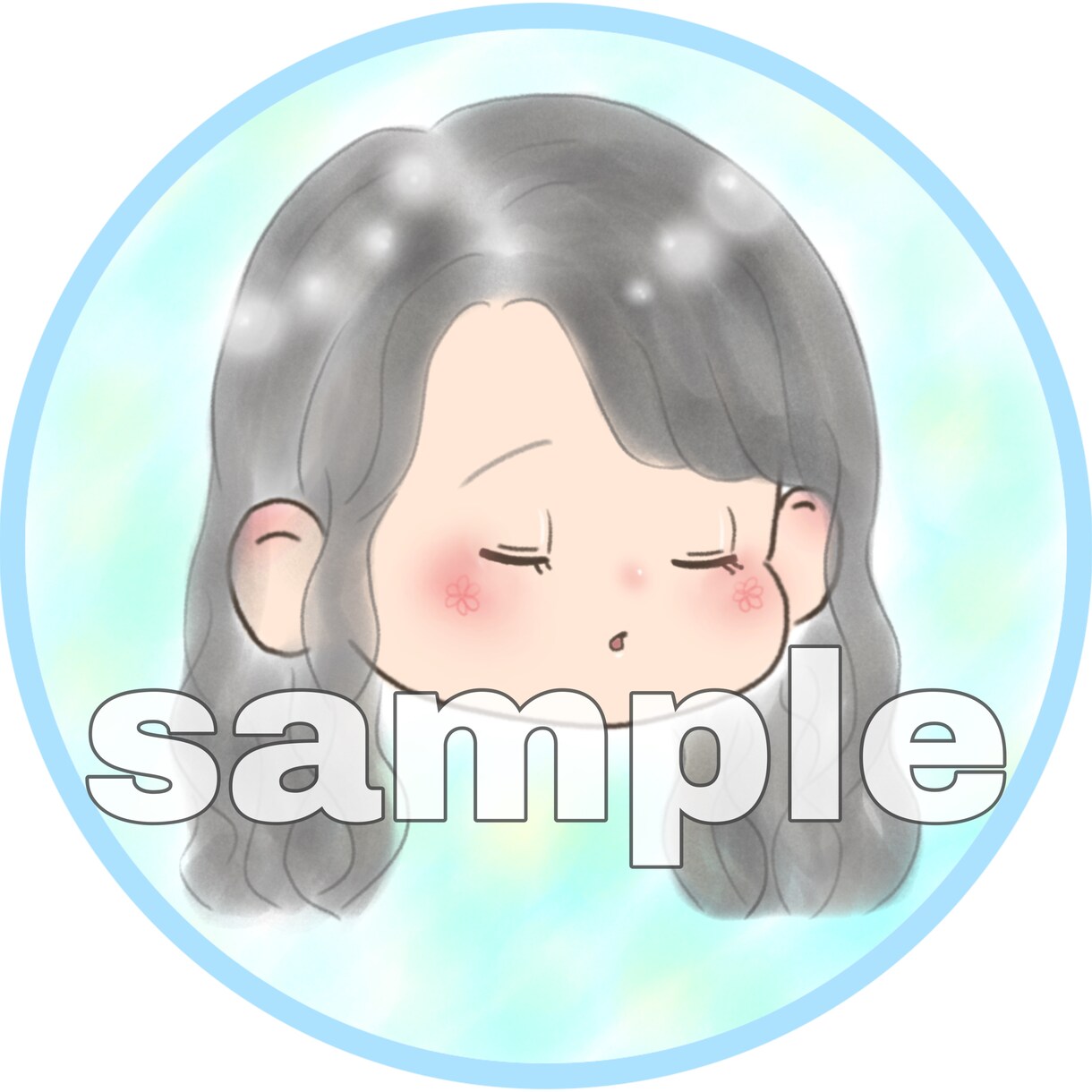 ふわっとゆる可愛い女の子、男の子のアイコン描きます 頬っぺがチャームポイントで可愛い イメージ3