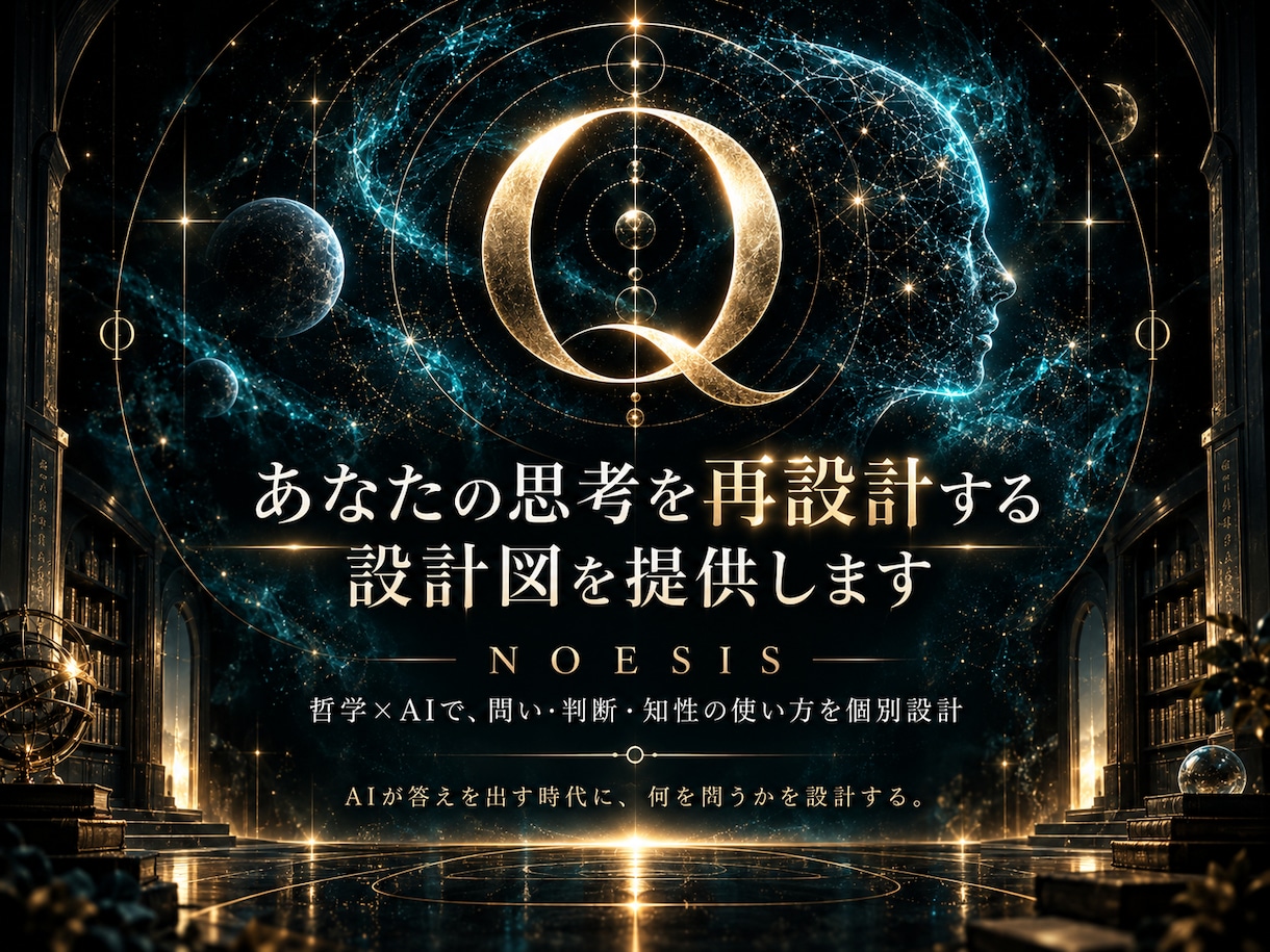 あなたの思考を再設計する設計図を提供します 哲学×AIで、問い・判断・知性の使い方を個別設計 イメージ1
