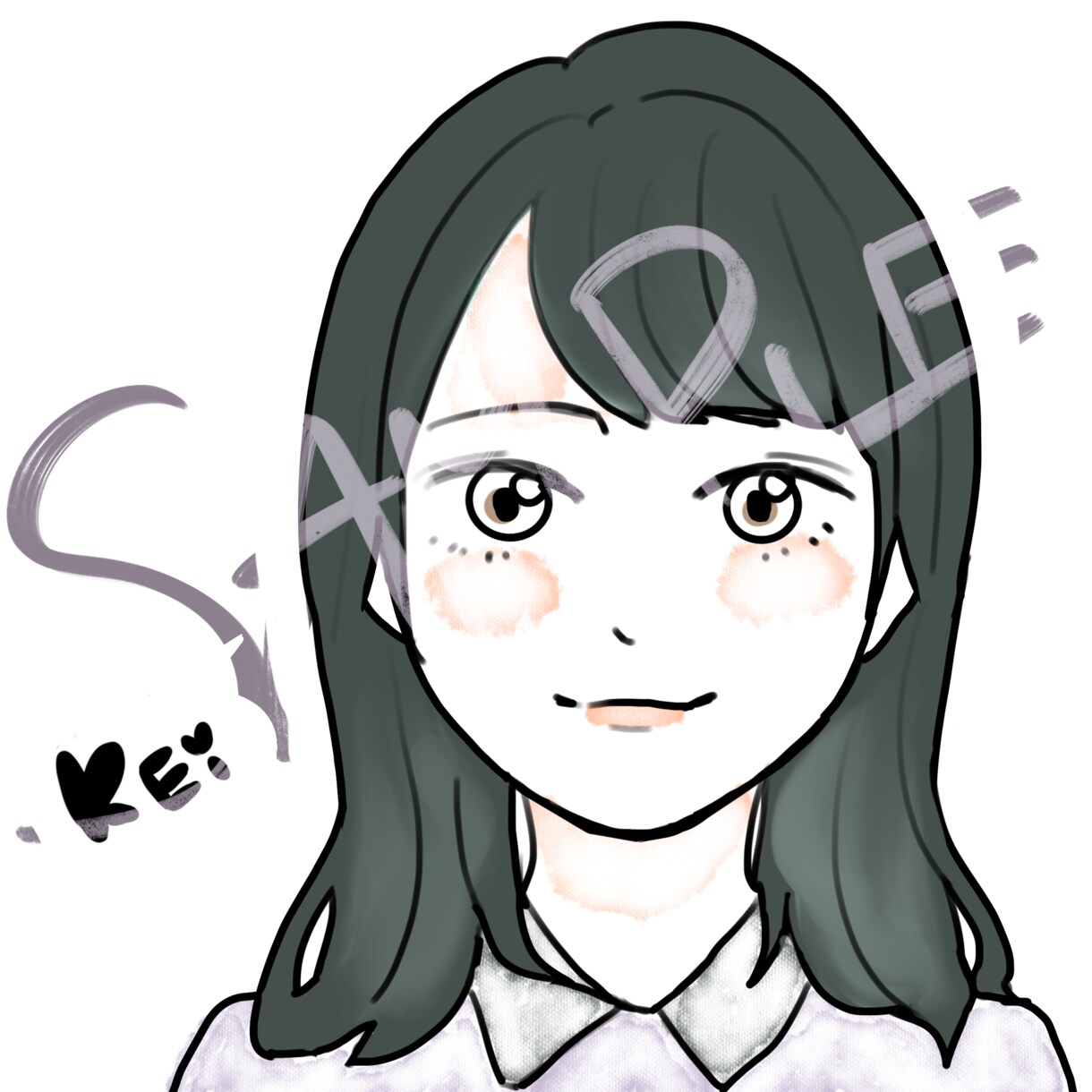 シンプルな似顔絵風のイラストお描きします 写真が無くても特徴だけで対応可! イメージ3