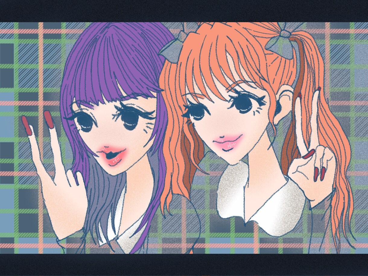 平成レトロ×y2k！あなただけのイラストを描きます お顔アップから全身まで幅広く対応いたします。 イメージ2