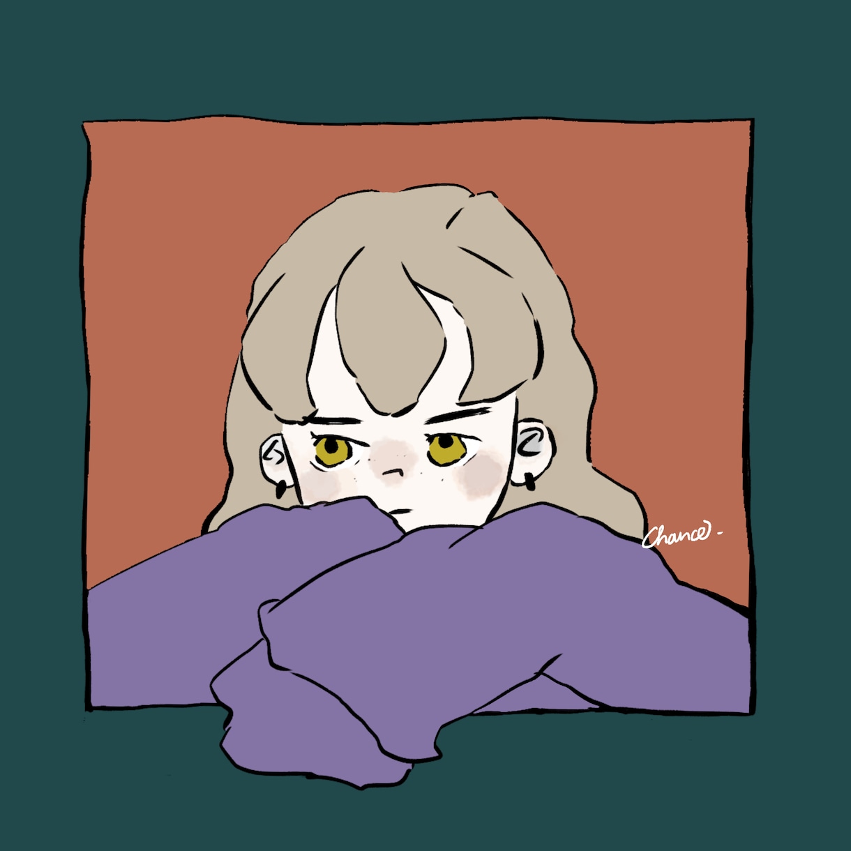 ちょっとシュールな猫、描きます 気張りすぎないSNSアイコンにしたい方、おすすめです イメージ6