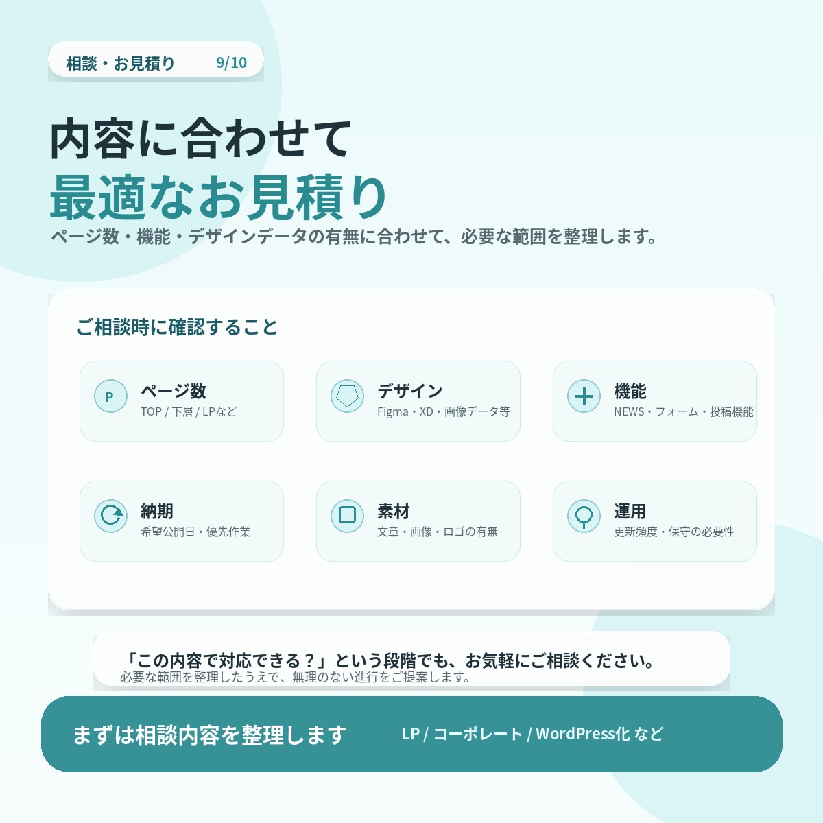 WordPressサイトを高品質に構築します スマホ対応・更新機能まで、丁寧に構築します。 イメージ9