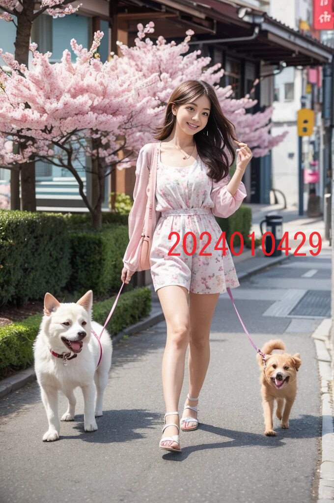 AIで作成した犬の散歩をする女子高生の写真販売ます 撮影や商用利用が難しい、犬の散歩をする女子高生のAI写真販売 イメージ10