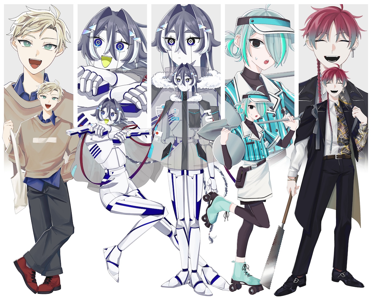 TRPG・Vtuber等◼︎胸上〜全身描きます 修正無制限！個性的なデザインを考えるのが好きです！ イメージ6