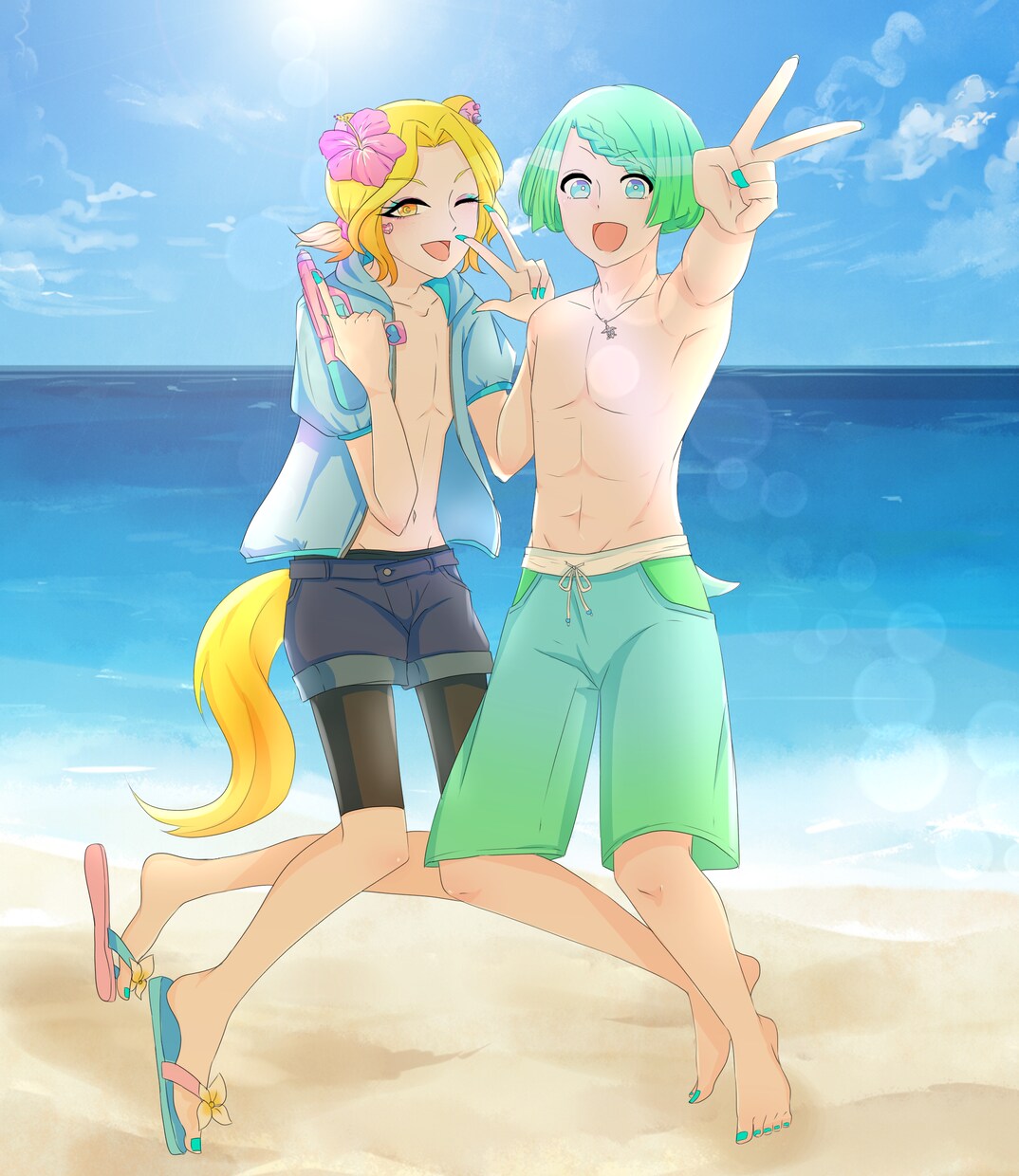 キラキラ＆彩度高め☆イラスト制作します ビビットカラー×かわいい♡強めのイラストで目立っちゃおう♡ イメージ7