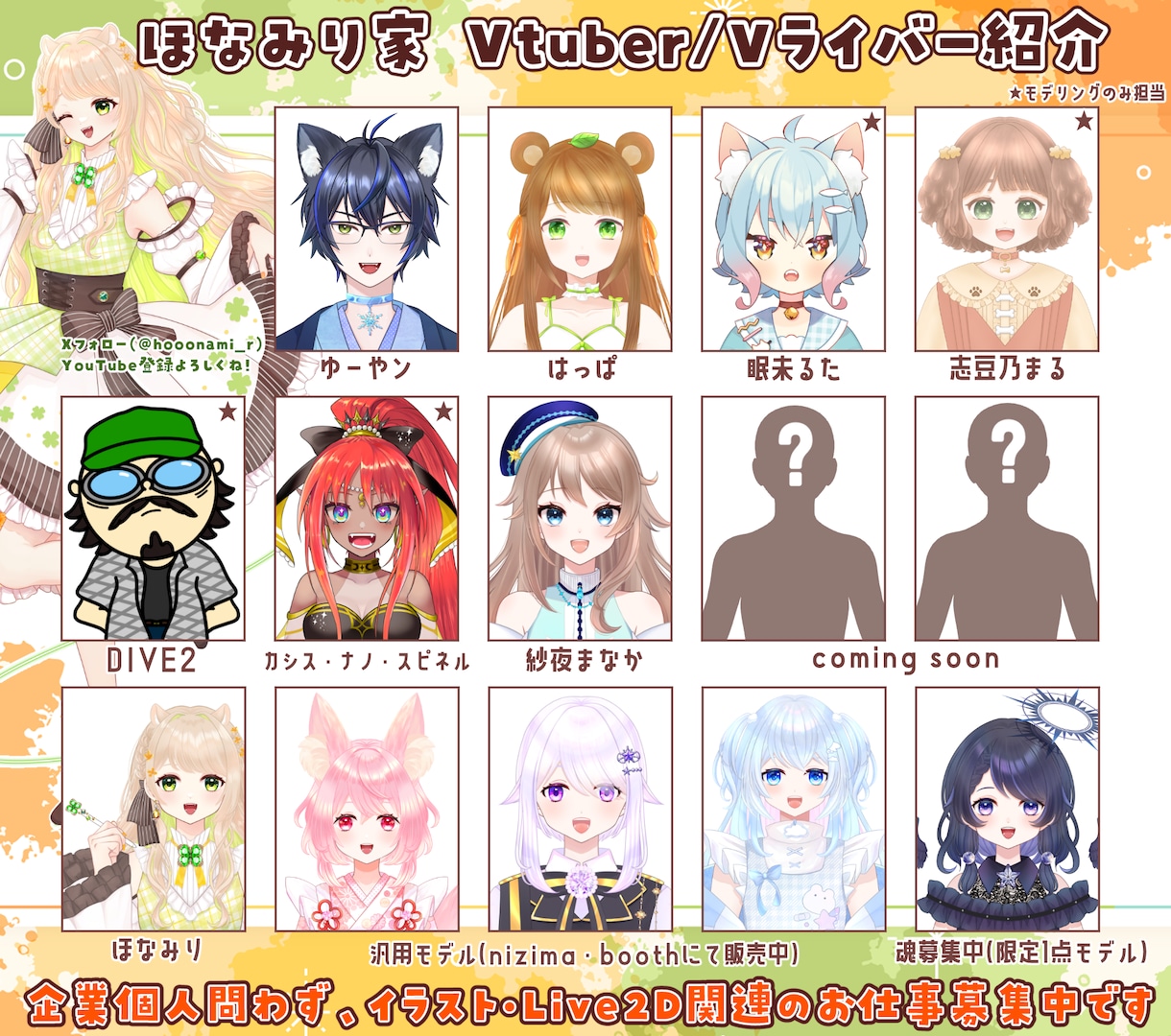 Live2Dイラスト～モデリングまでお届けします ★全行程一括プランあり。現役Vによる丁寧なヒアリング。 イメージ2