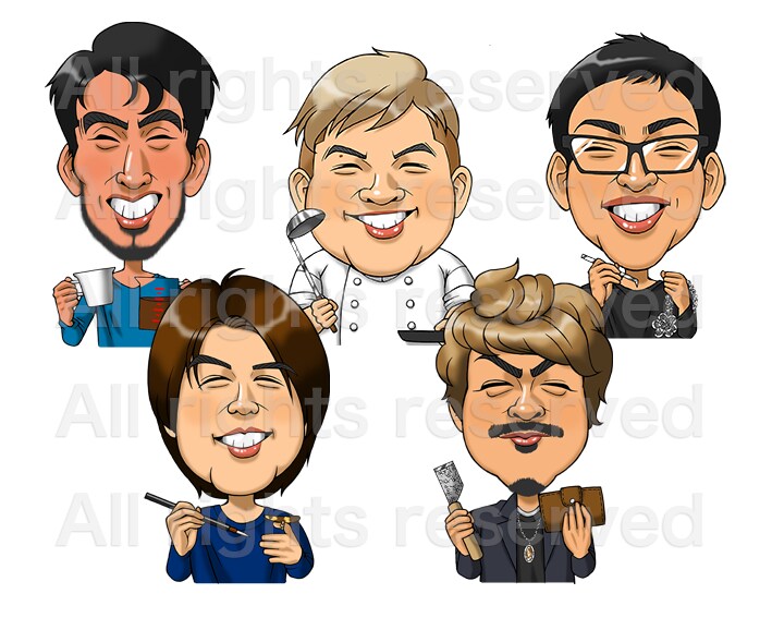 名刺・アイコンでインパクト抜群の似顔絵描きます 日本似顔絵検定協会が公認、約7000人の制作実績 イメージ3