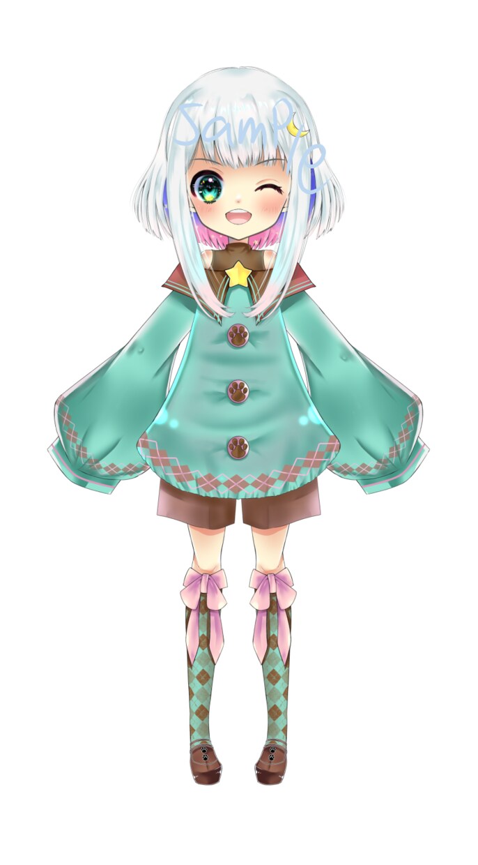 MV、歌ってみた等の配信用イラストや一枚絵描きます かっこかわいい子供～少年少女、萌え系～シンプルかっこいいまで イメージ4