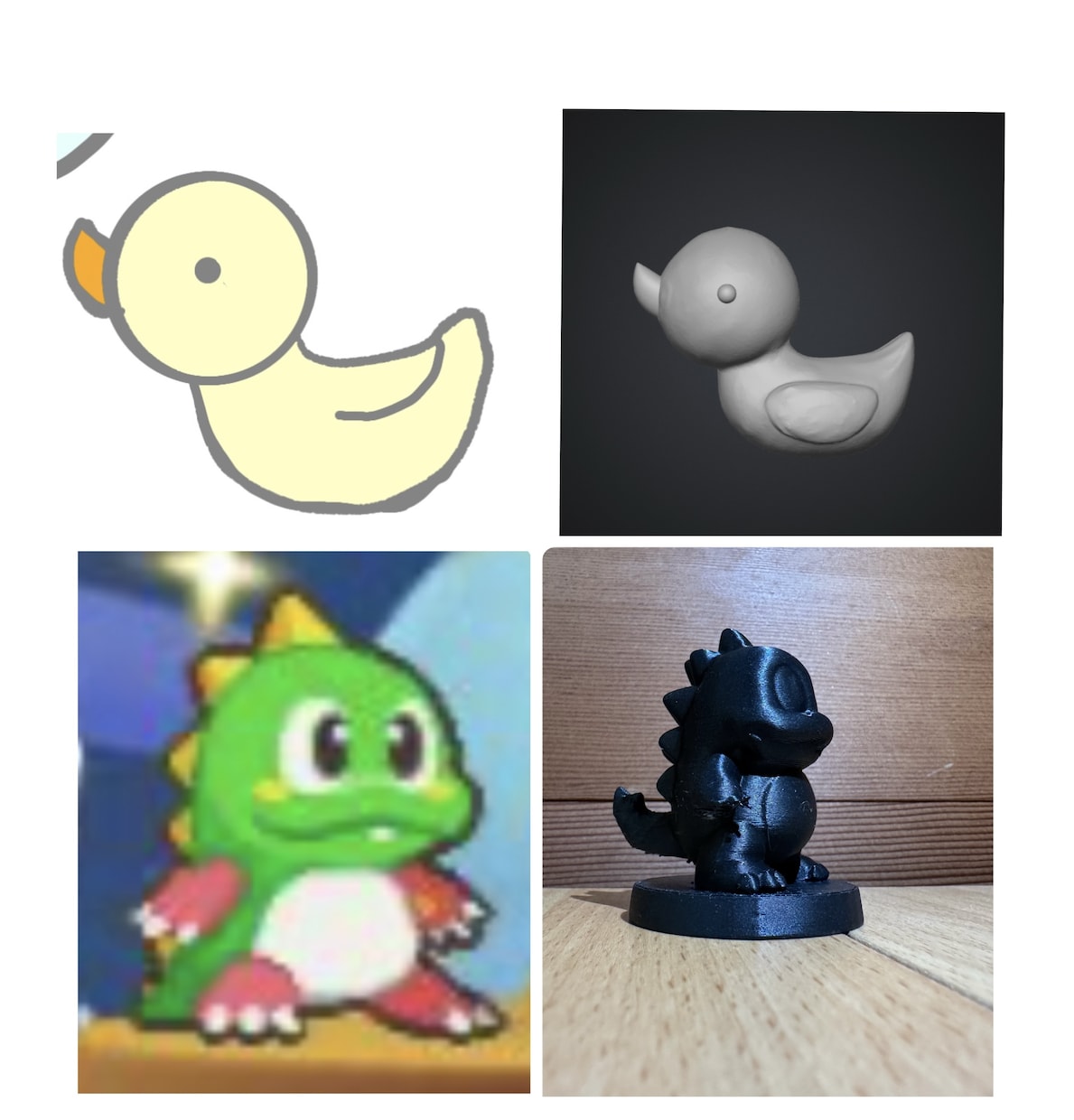 イラスト写真から3Dモデリングフィギュア出力します ペット人物キャラクターをそのままフィギュア化 イメージ2