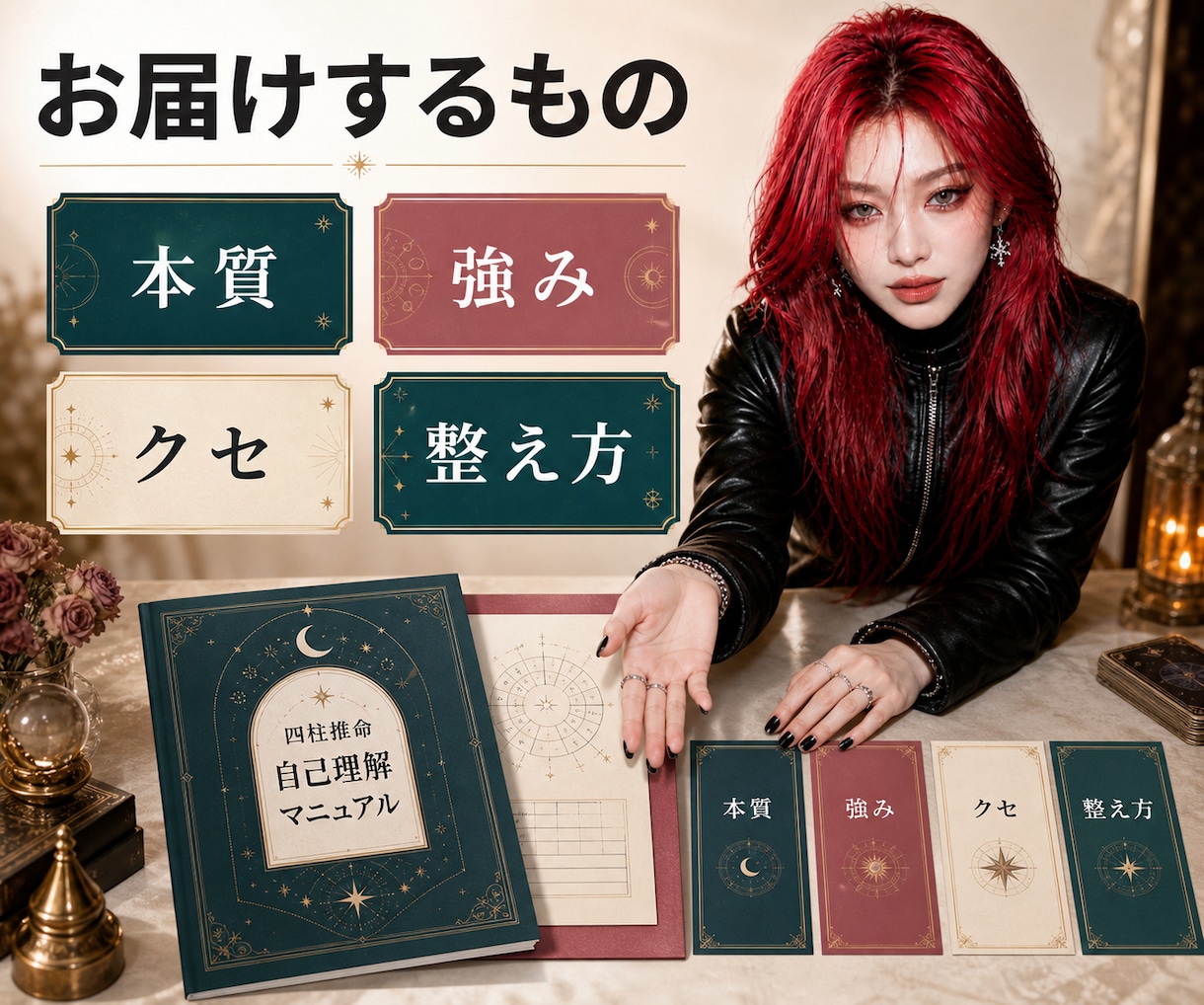 四柱推命で自分の取扱説明書を作ります 性格・強み・クセ・疲れやすい場面を、前向きに言語化します イメージ7