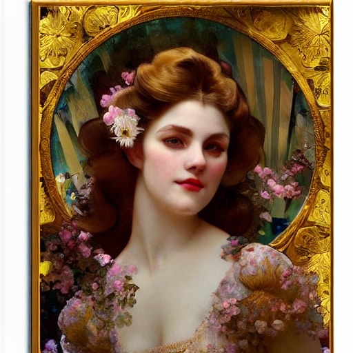ミュシャ風の華やかで綺麗なイラストを制作します SNSアイコンやブログ画像、挿絵、プレゼント等に 商用利用可 イメージ2