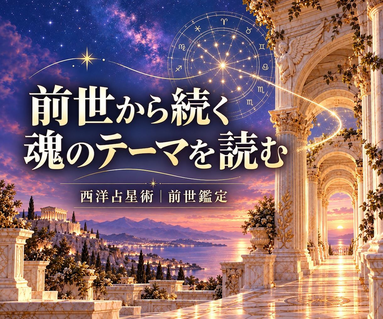 西洋占星術で前世から続く魂のテーマを占います 繰り返す悩みの意味を知り、今の人生を自分らしく歩む イメージ1
