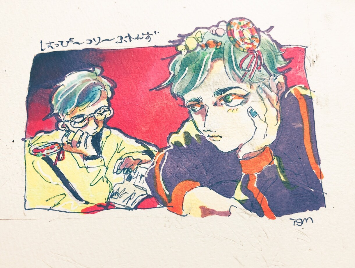 海外っぽいラフなイラスト描きます アイコン、ヘッダー、挿絵などお求めの方に！ イメージ1