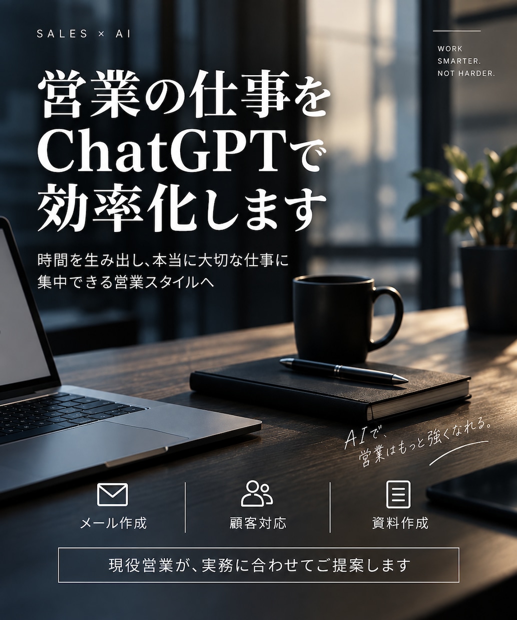 現役営業があなた専用のAI活用法を設計します 営業の仕事をChatGPTで効率化します イメージ1