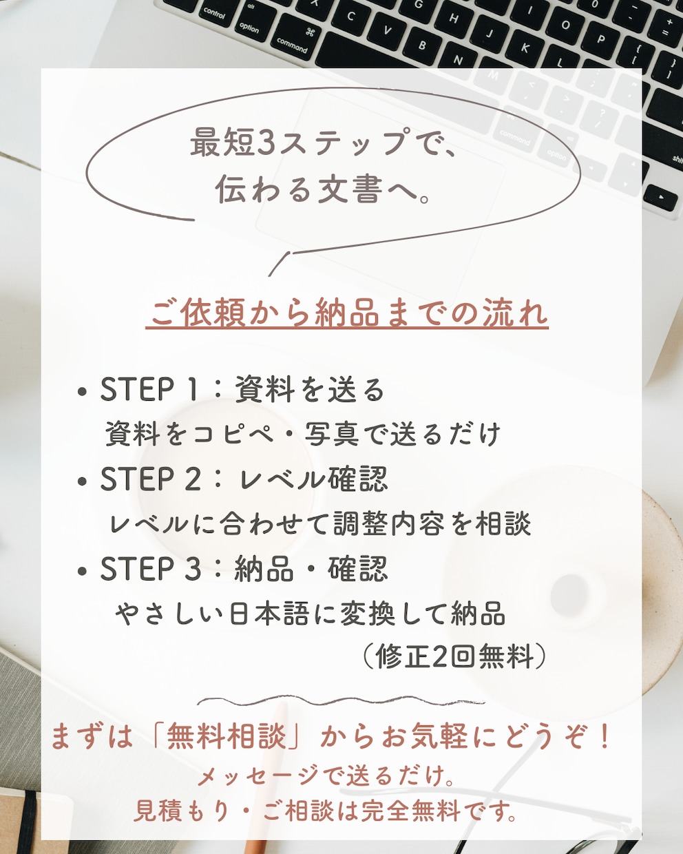 伝わらない不安を解消！各種資料を作成・監修します 日本で暮らす・働く方の言語レベルに合わせ伝わる資料へリライト イメージ5