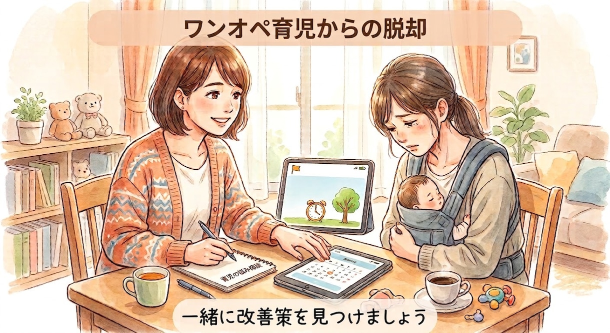 ワンオペ育児のコツ　考えます ワンオペ育児の限界が来てる方一緒に考えましょう イメージ1