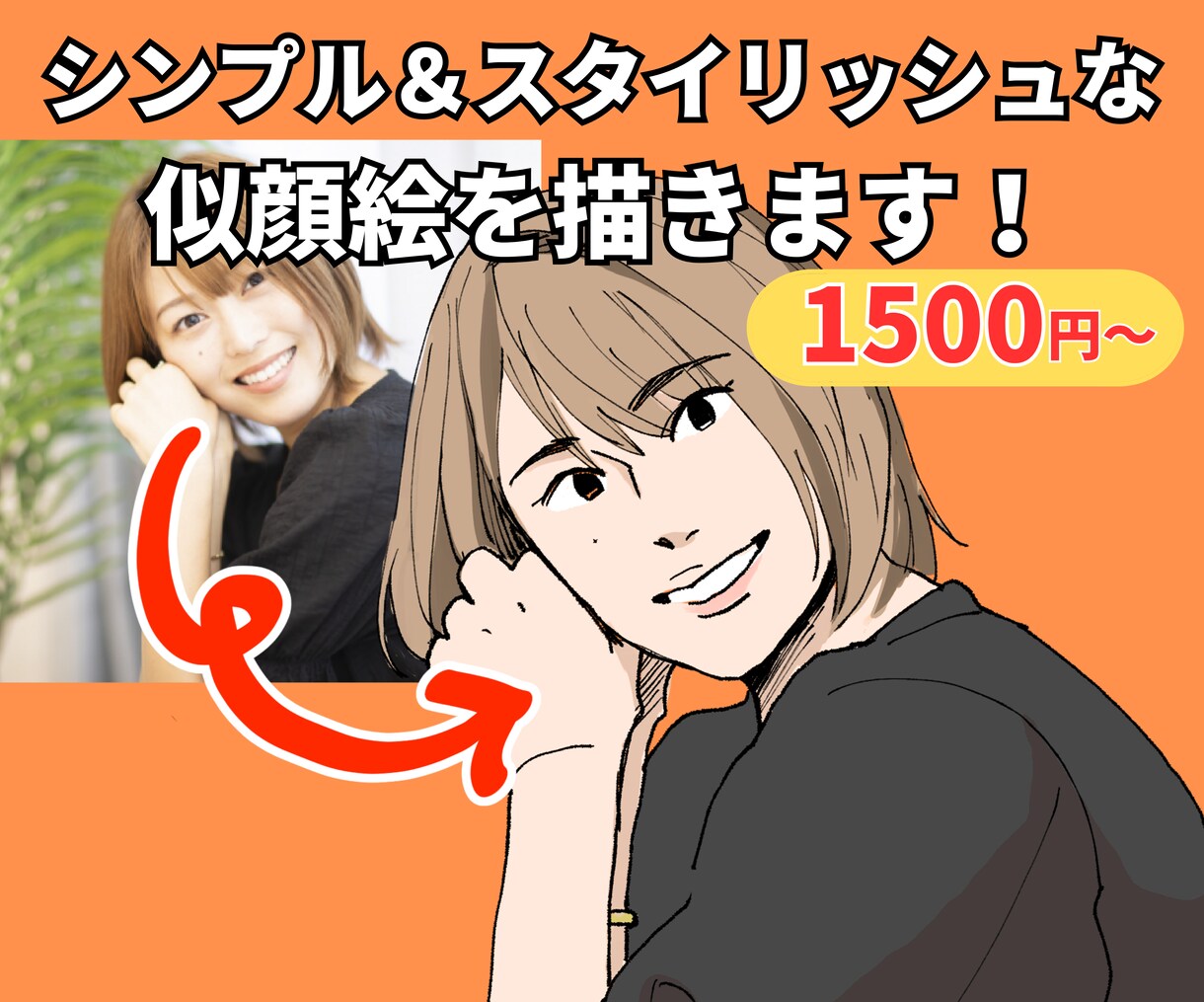 翌日納品可！写真にそっくりシンプルな似顔絵描きます 写真を元に、アイコンや誕生日祝い、送別会、名刺に！二次利用◯ イメージ1