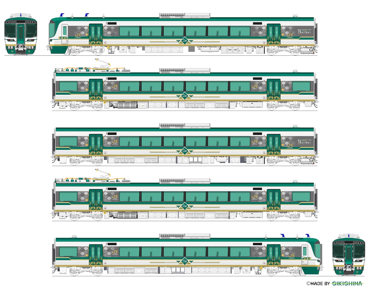 架空鉄道の車両イラスト(前面・側面)を描きます 架空鉄道の車両のイラストを描きます イメージ2