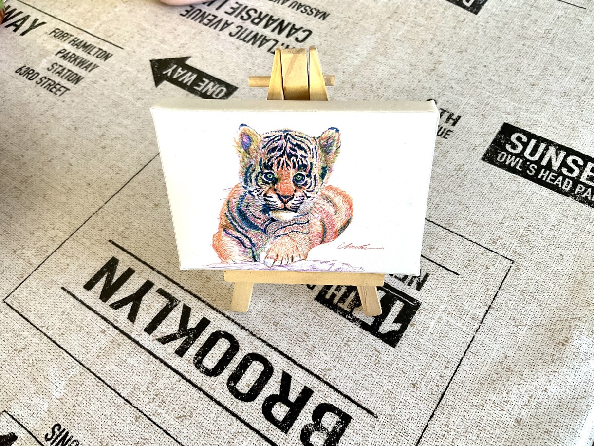 飼われてるペットの絵をペン画で描かせていただきます ペットをミニ画にして販売いたします！【⠀サイズ変更可能 】 イメージ3