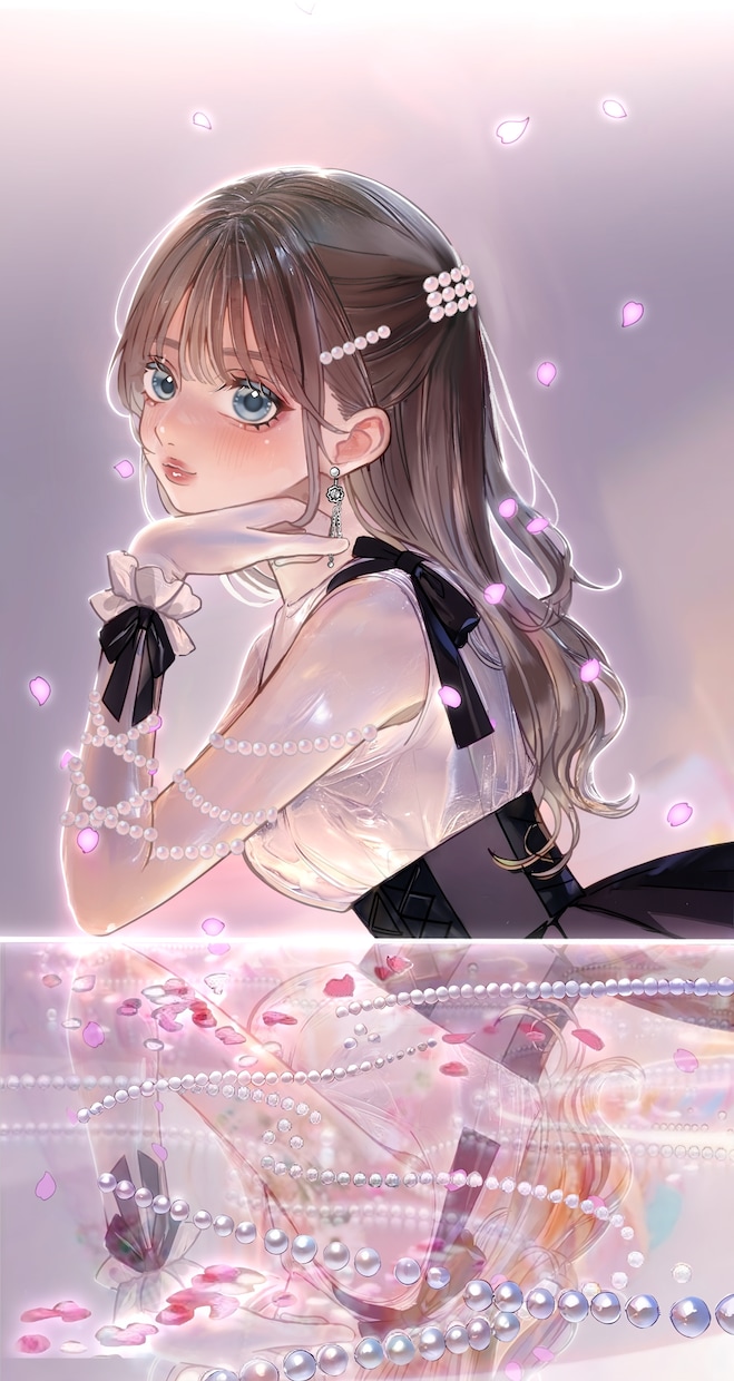 透明感のあるイラスト作成します SNSアイコン、ヘッダー、一枚絵等のイラストを作成します。 イメージ3