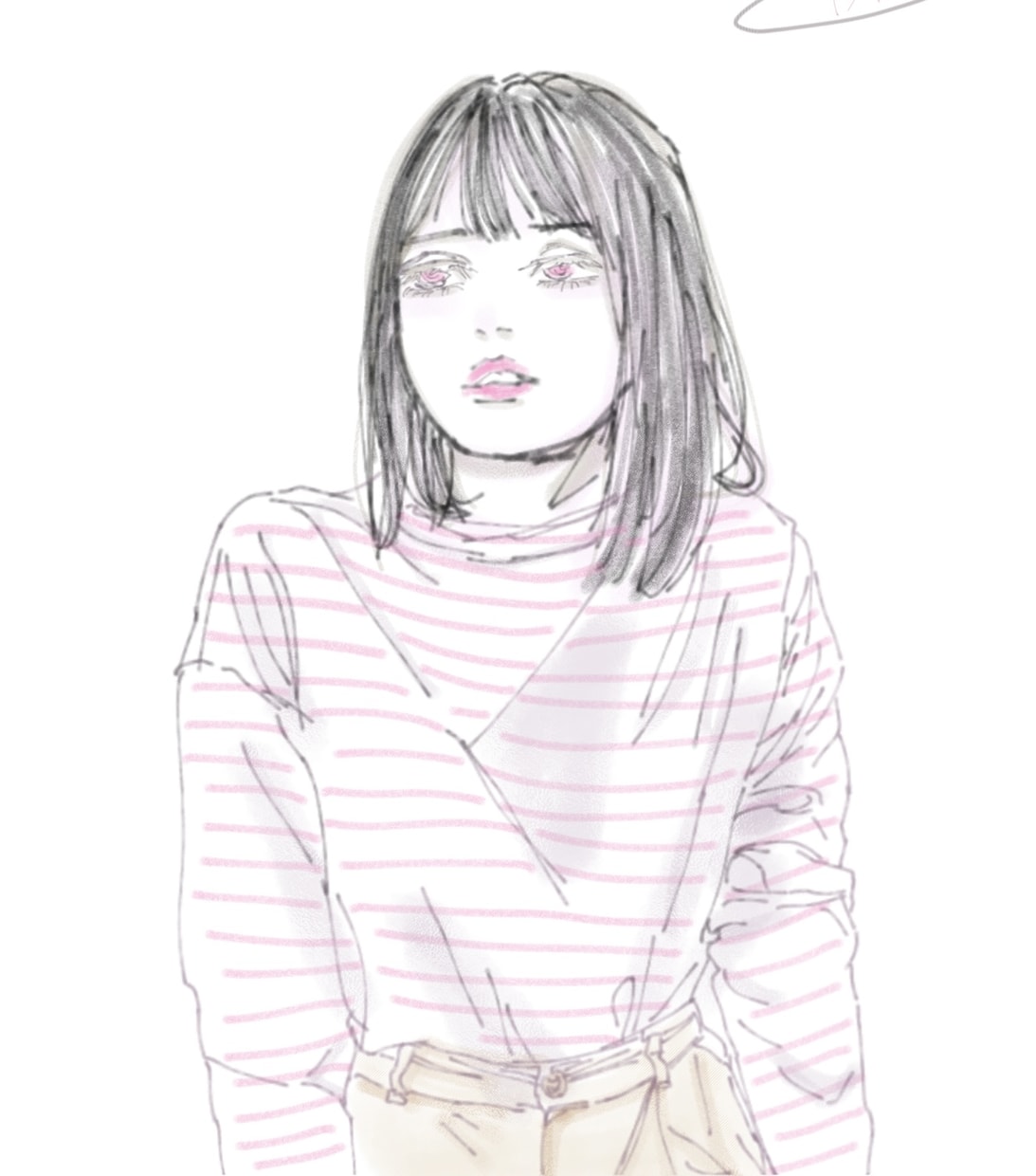 オシャレなあなたを絵にします お写真いただき、ちょっとお洒落なイラストにします〜似顔絵 イメージ1