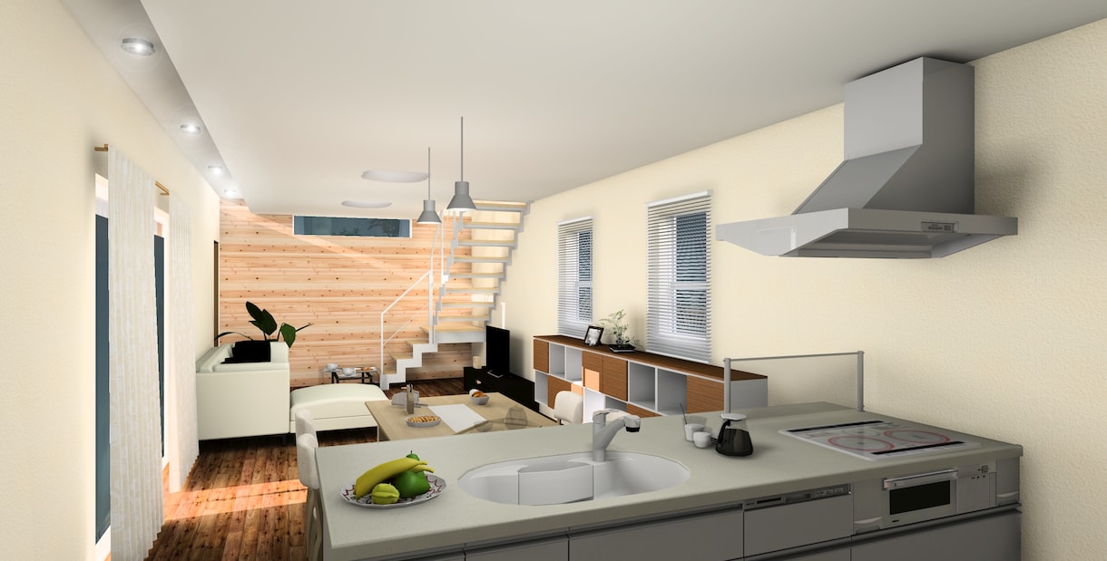 戸建て住宅の3D室内パース作成いたします 建築CADにて高品質なリアルCGを提供いたします。 イメージ8