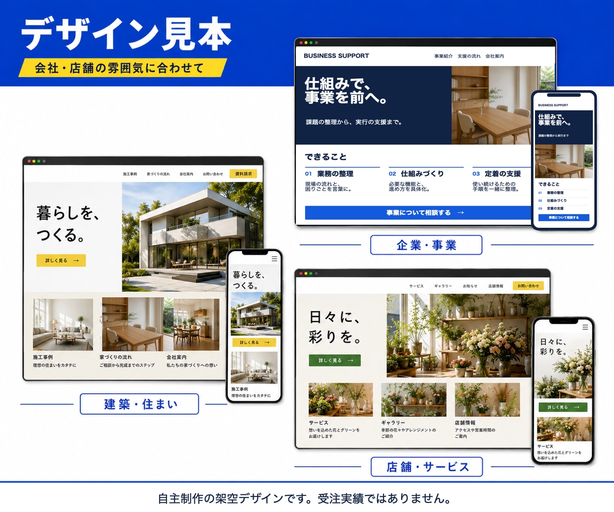 会社の強みが伝わるホームページを制作します 構成・文章・デザインから公開までまとめて対応 イメージ2