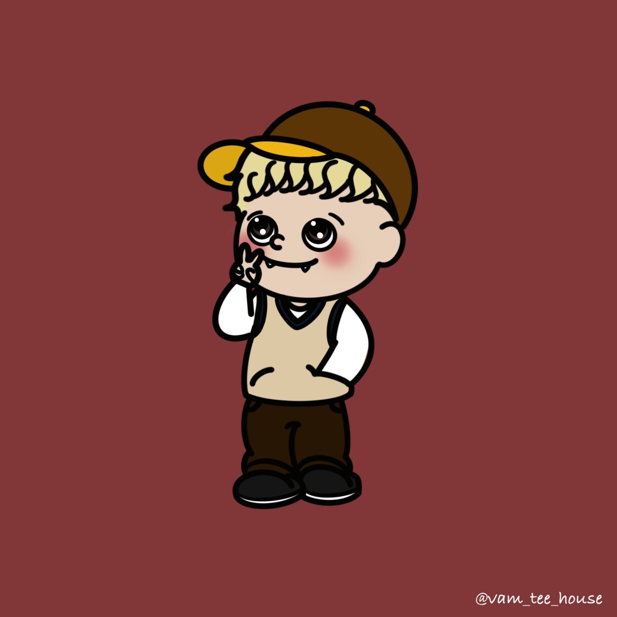 八重歯がかわいい♡デフォルメ似顔絵を描きます ころんとかわいい八重歯がチャームポイントのイラスト イメージ3