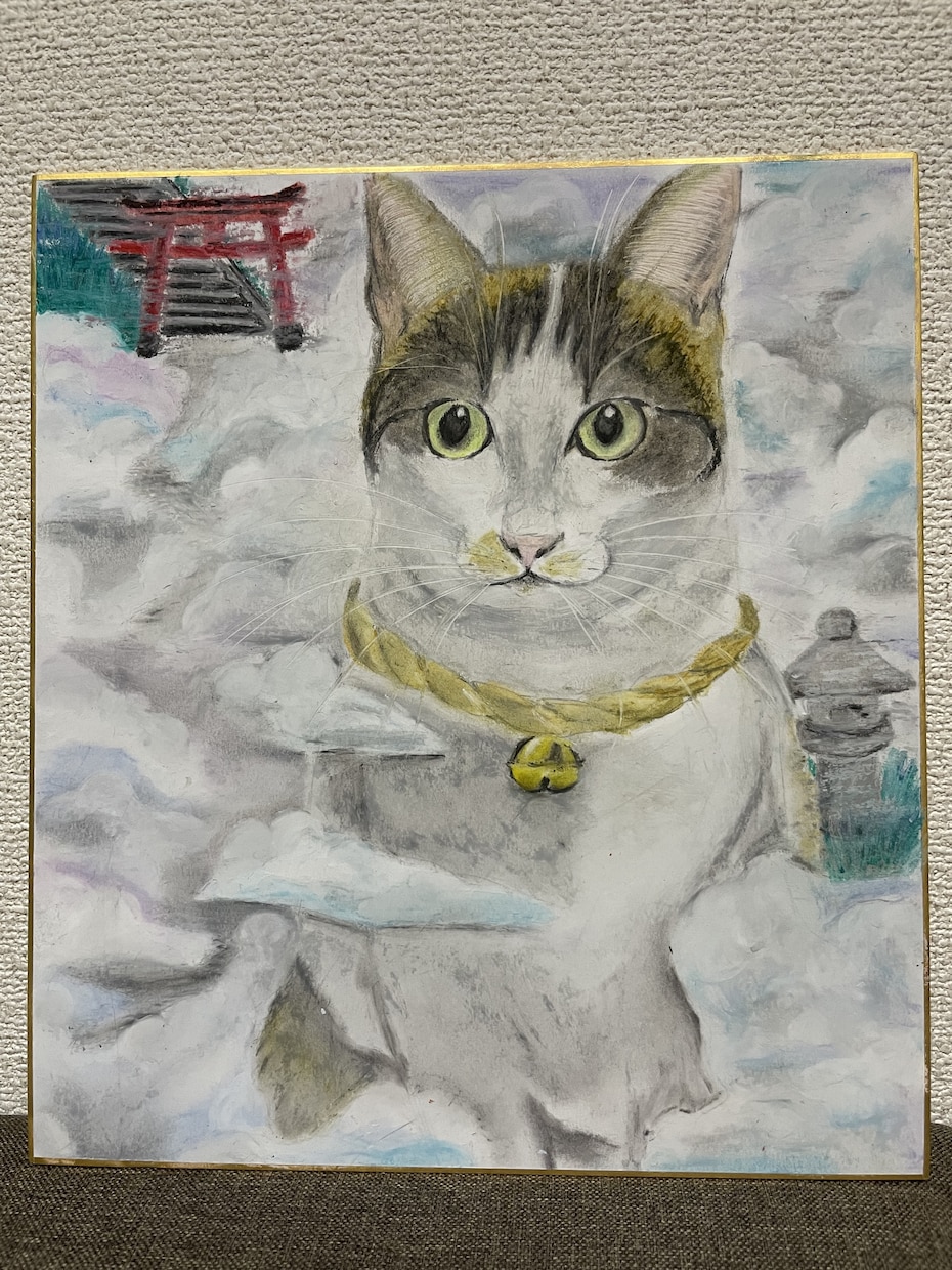 クレパスを使って猫の絵を描かせていただきます クレパスにしか出せない温かな絵でペットの絵を残してみませんか イメージ10