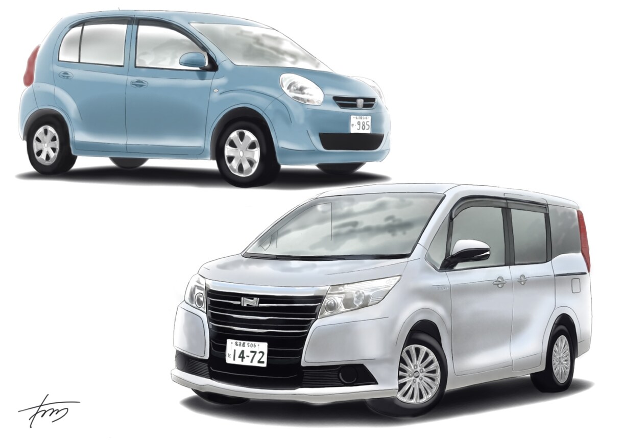 あなたの愛車のイラストを描きます 自分の部屋に愛車のイラストを飾りませんか？ イメージ3