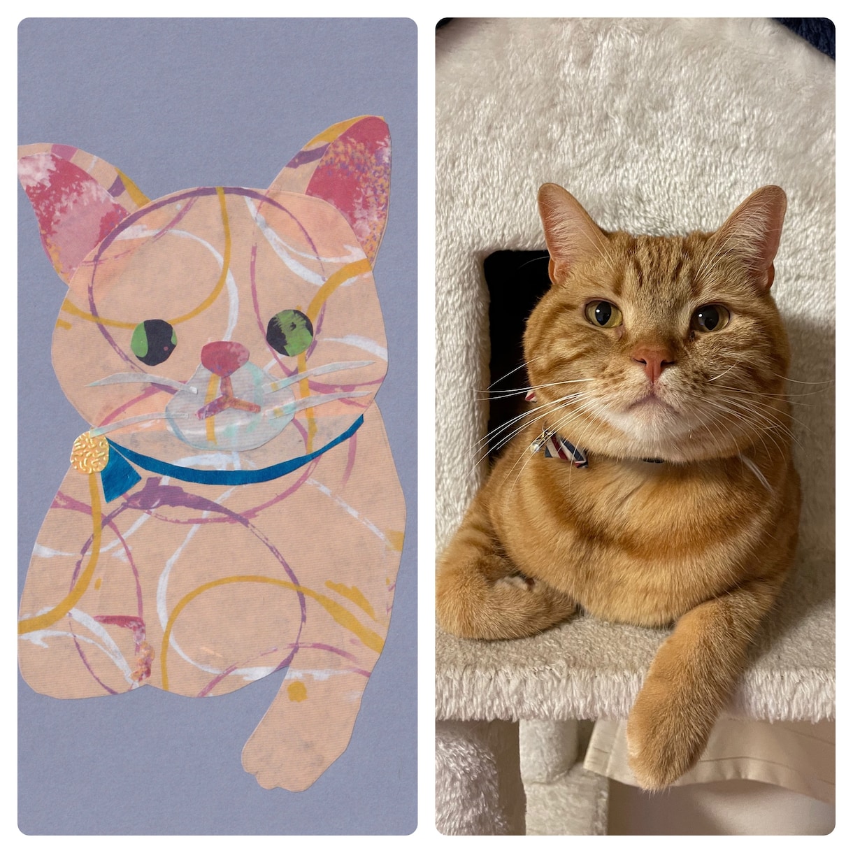 うちの子を貼り絵に☆貼り絵でペット似顔絵作ります プレゼントや記念日のお祝いにも！温かみのある貼り絵似顔絵 イメージ7