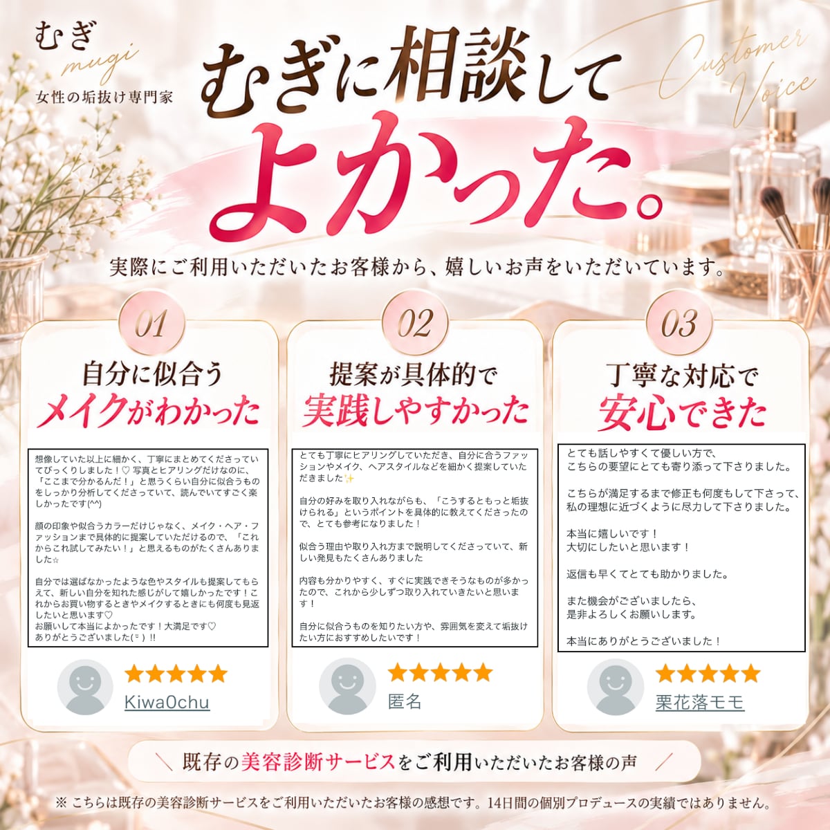 完全個別｜14日間あなた専属で垢抜けサポートします 女性の垢抜け専門家が、髪型・メイク・服装を徹底プロデュース！ イメージ9