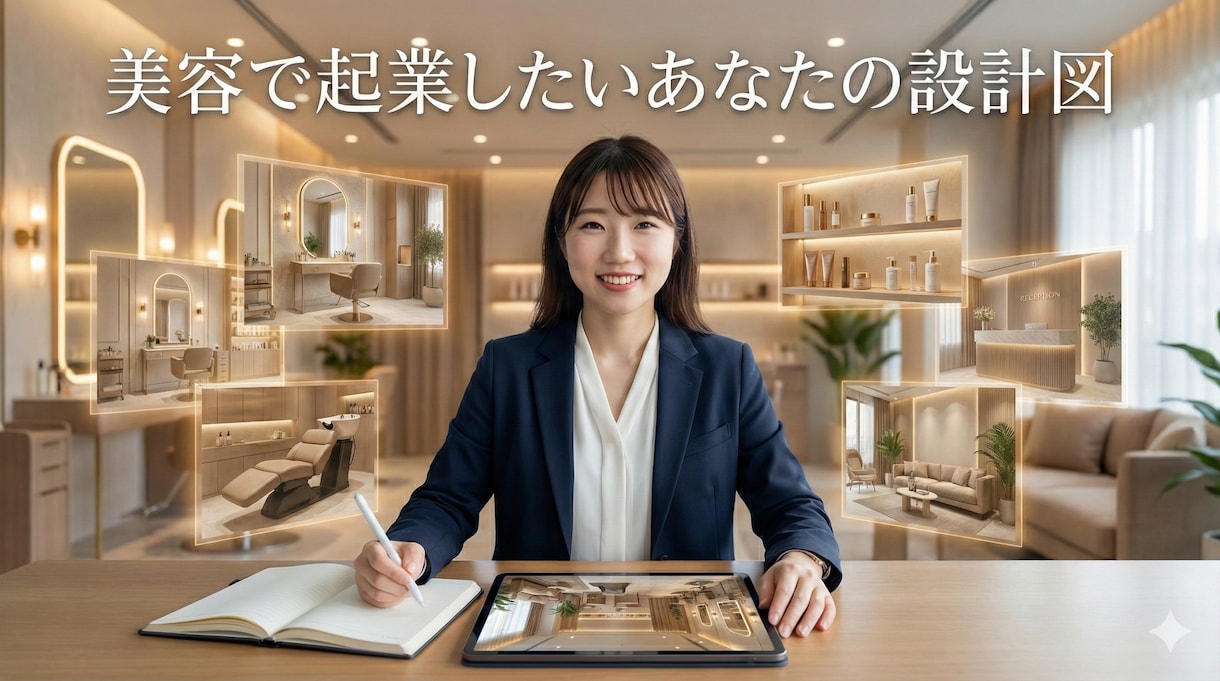 美容で起業したいあなたの設計図を作製します 現状把握や理想の働き方を聞いてあなた専用の独立設計図を作製 イメージ1