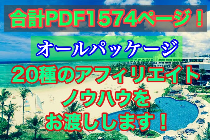 20種のアフィリエイトマニュアルを提供します 脱サラしたい方、スキマ時間にアフィリエイトで稼ぎたい方へ イメージ1