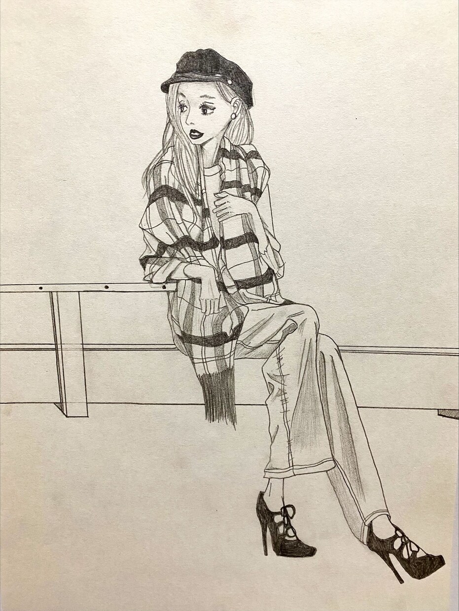 鉛筆･色鉛筆･ボールペンで人物イラストを描きます 顔のイラストから全身のイラストまで。原画郵送可能です。 イメージ9