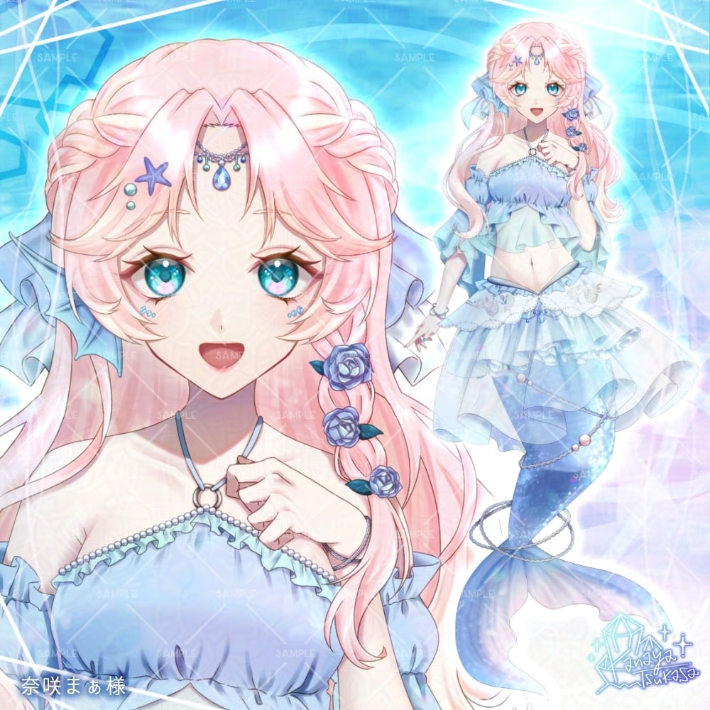 IRIAM・VTuber用立ち絵描きます 宝石のように輝く、あなただけのキャラクターをお届け✨ イメージ2