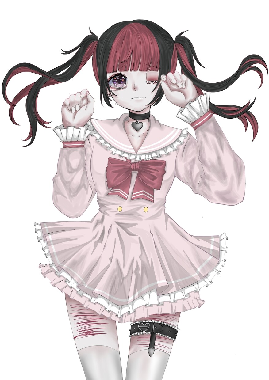 地雷系の女の子かわいい女の子ます 可愛い女の子はキラキラ輝いて眩しいです イメージ2