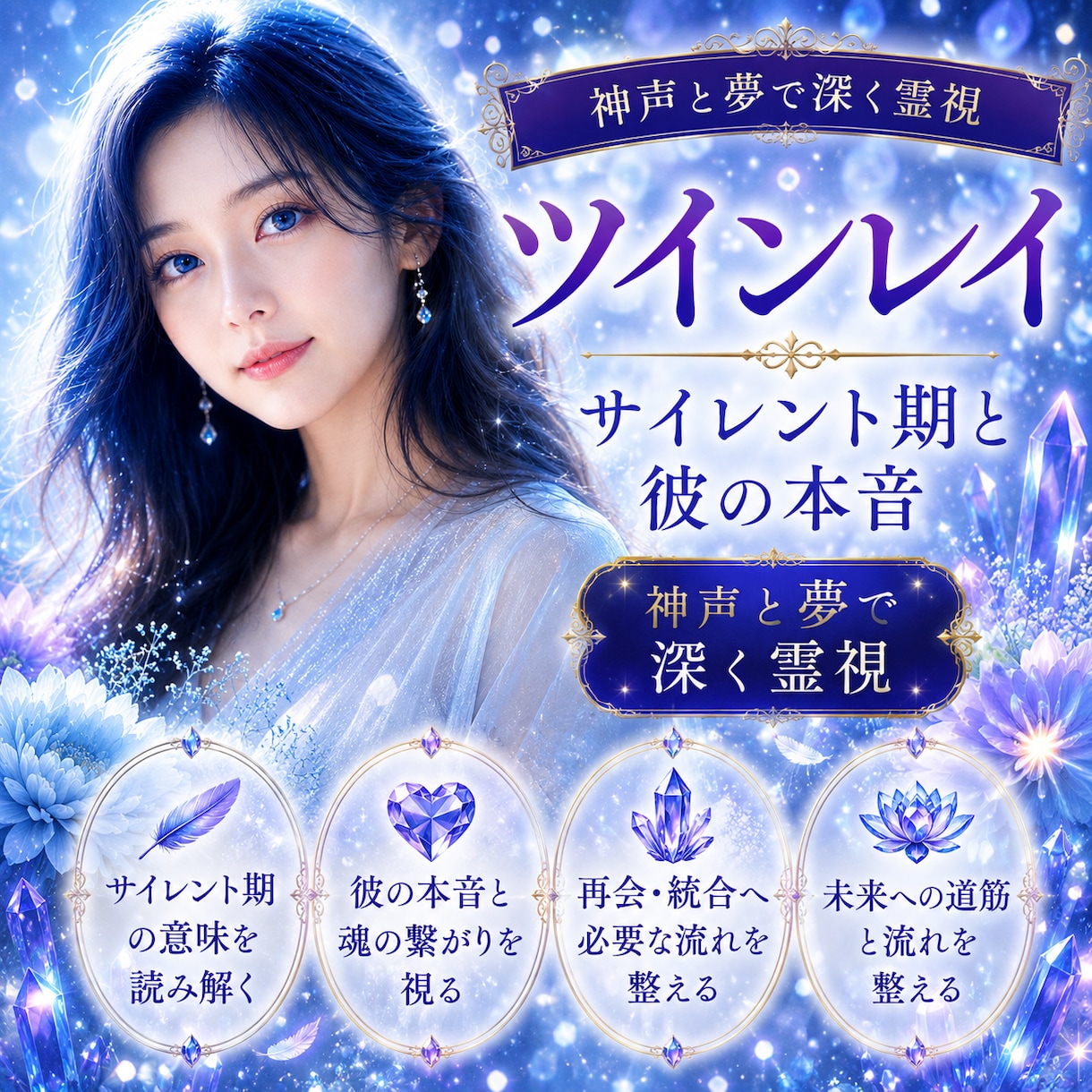 ツインレイ｜サイレント期間と相手の本音を霊視します 神声と夢で深く霊視｜音信不通の彼の本音、再会の道を伝えます イメージ2