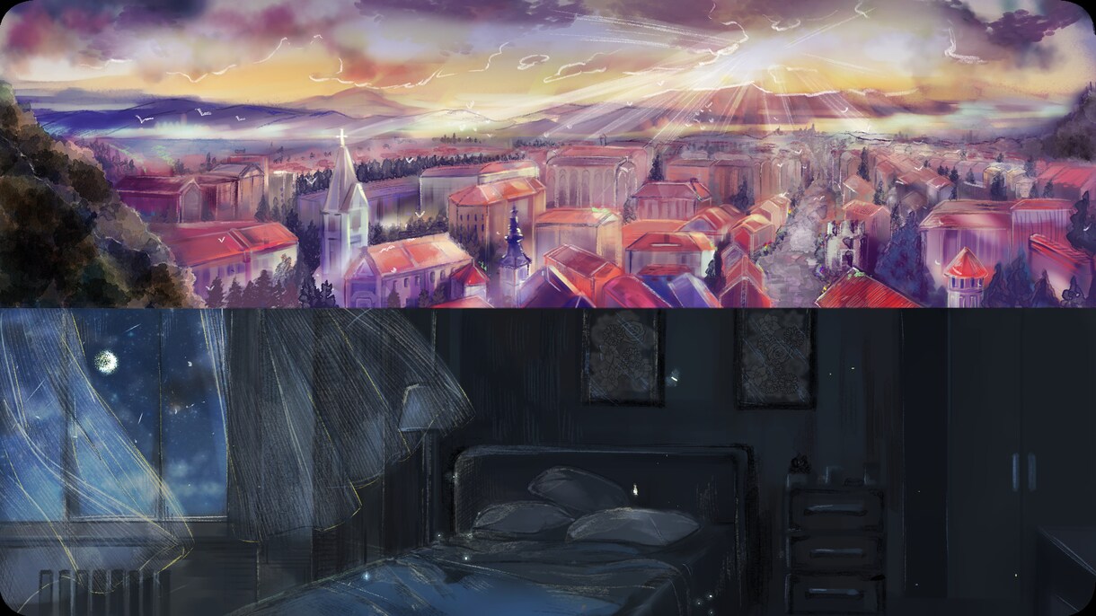 あなただけの特別な背景、風景イラストを描きます 風景/ファンタジー背景/現代背景/雰囲気背景/お部屋 イメージ3