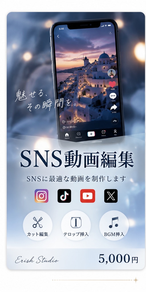 SNSなど動画編集します SNS向け動画を心を込めて丁寧に制作します イメージ1