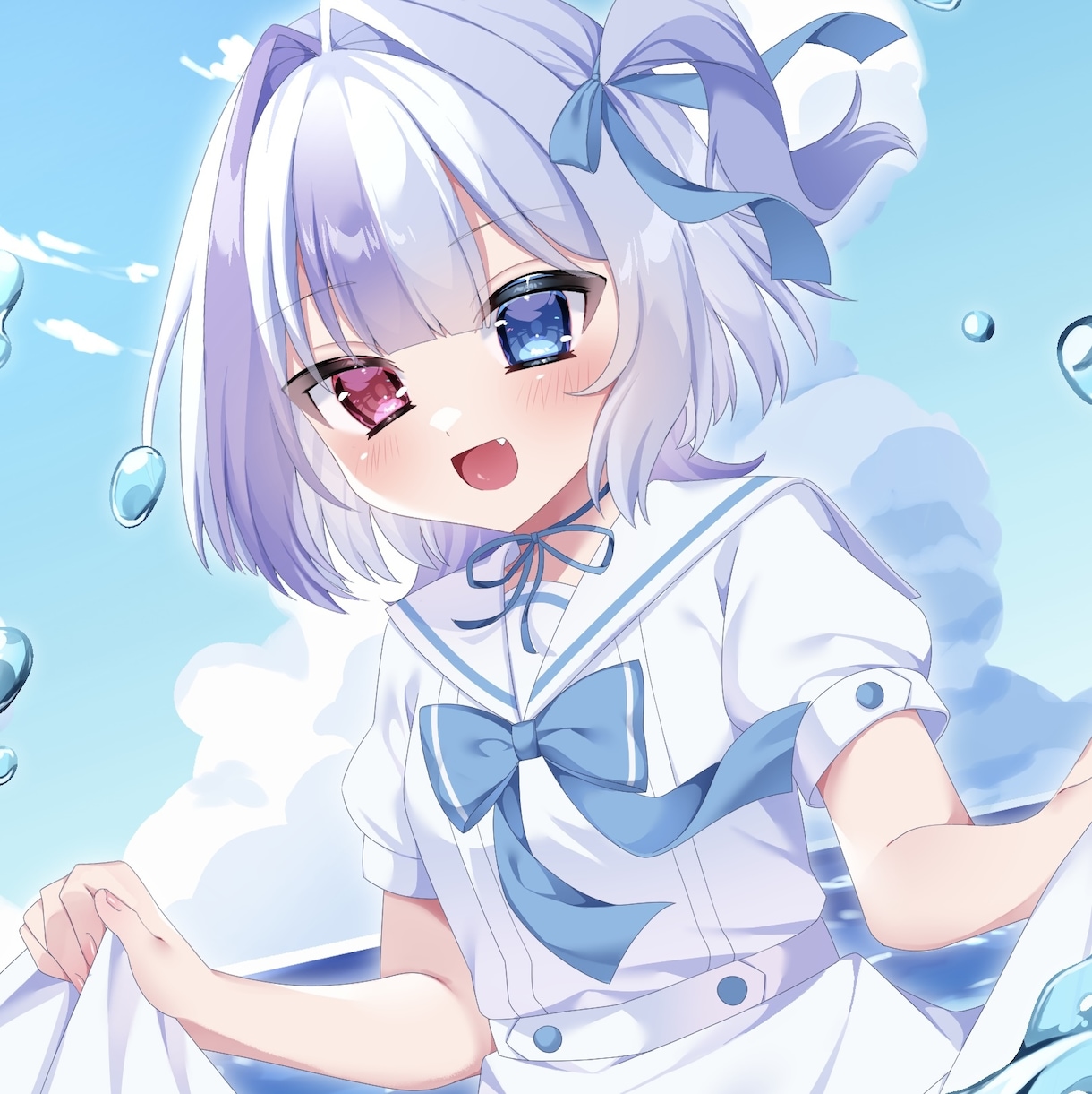 あなただけの背景付き1枚絵描きます 透明感のある可愛いイラストをあなたに❕ イメージ1