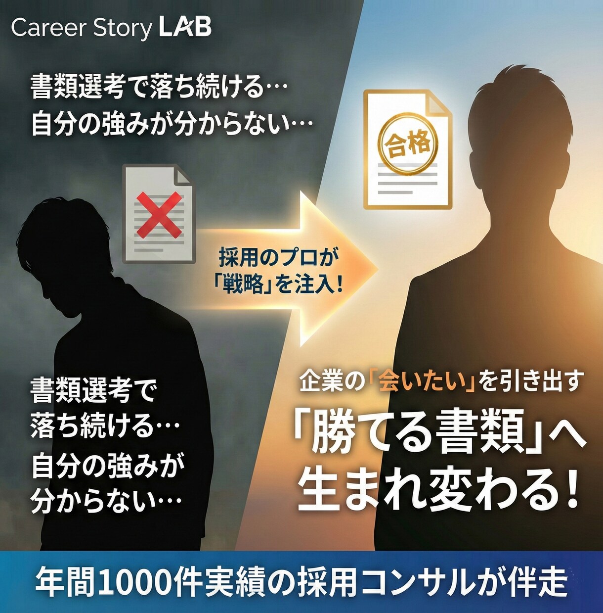 年間1000件実績のプロが通る書類を作ります 採用の裏を知るプロが、あなたの経歴を企業の「欲しい」に変える イメージ1