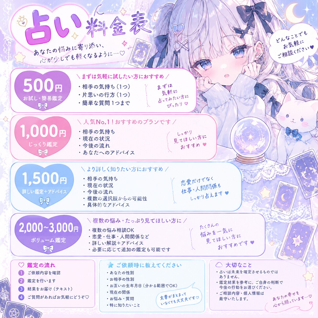 恋愛・片思い・復縁をカラー占いで鑑定します 私のこと、どう思ってる？気になるあの人の本音を読み解きます イメージ2