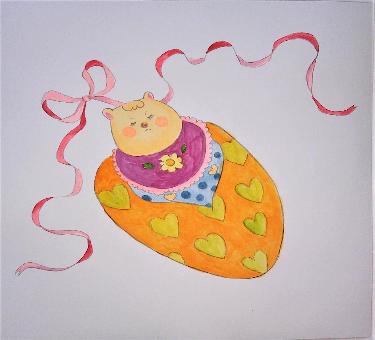 出産のお祝いに、赤ちゃんのための絵本を描きます 手描きで切り絵や飛び出す仕掛けで、誕生の喜びを演出します イメージ7