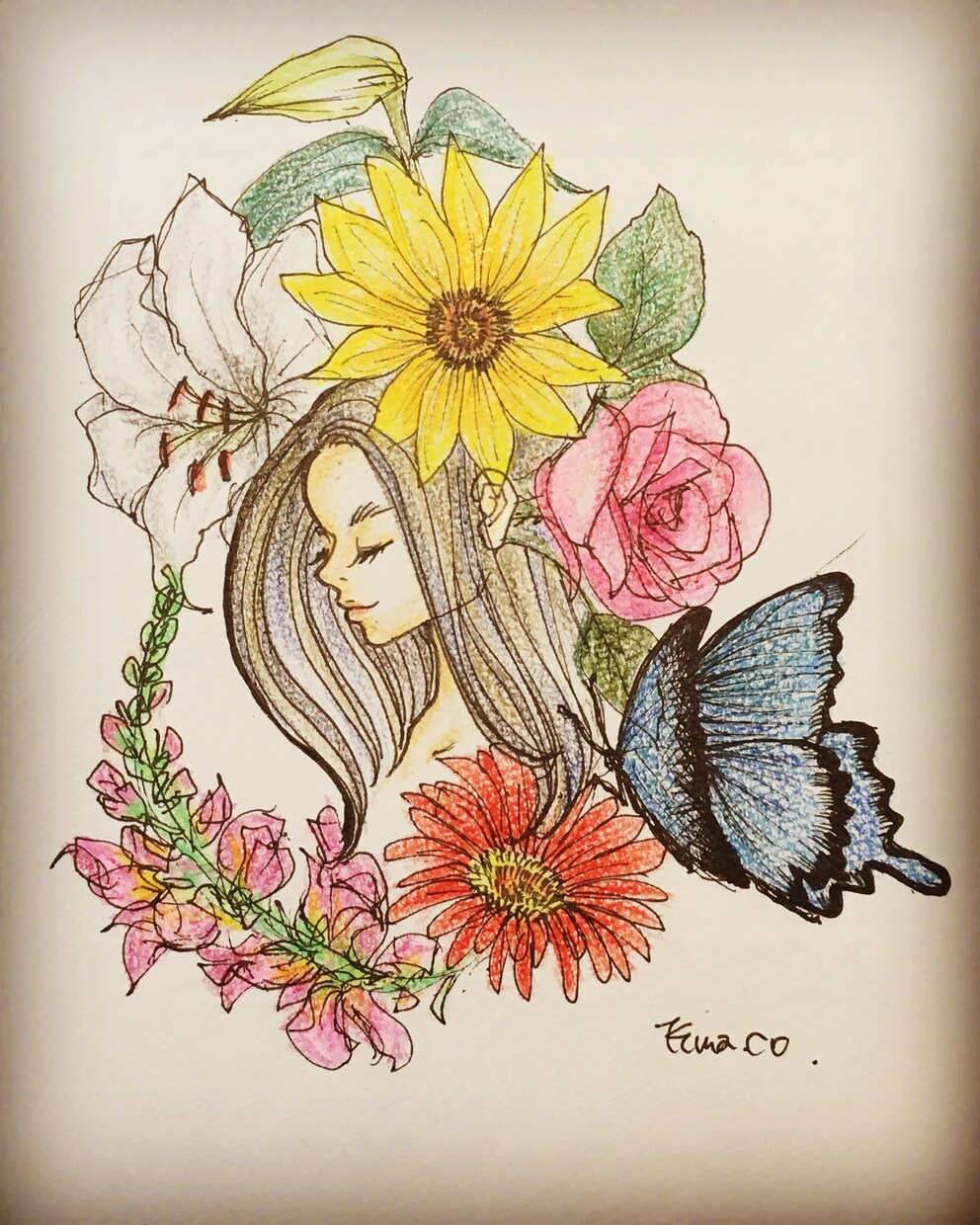 オシャレな手描きイラスト描きます シンプルだけど、ちょっとオシャレな絵はいかがですか？ イメージ7