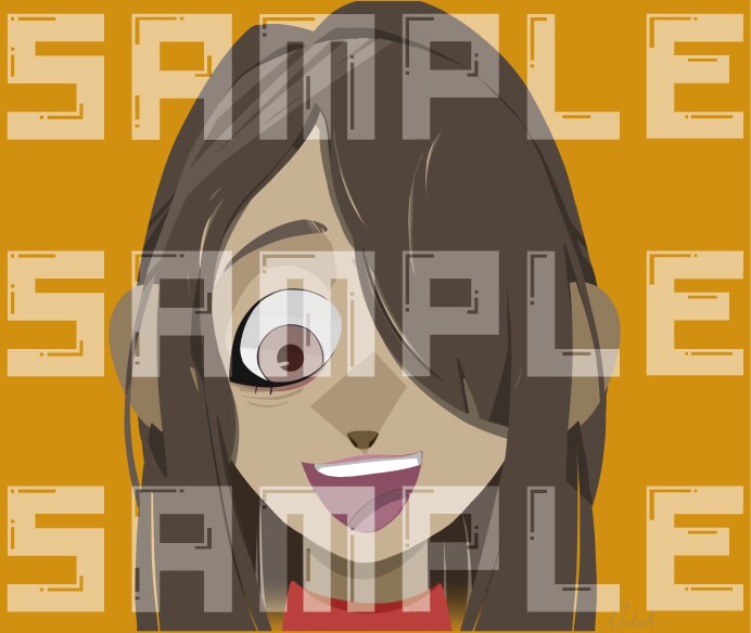 商用◎配信・グッズに！主線なしキャラ制作します 印象的な目とモダンな色彩。SNSアイコンやグッズ、企業用に イメージ4
