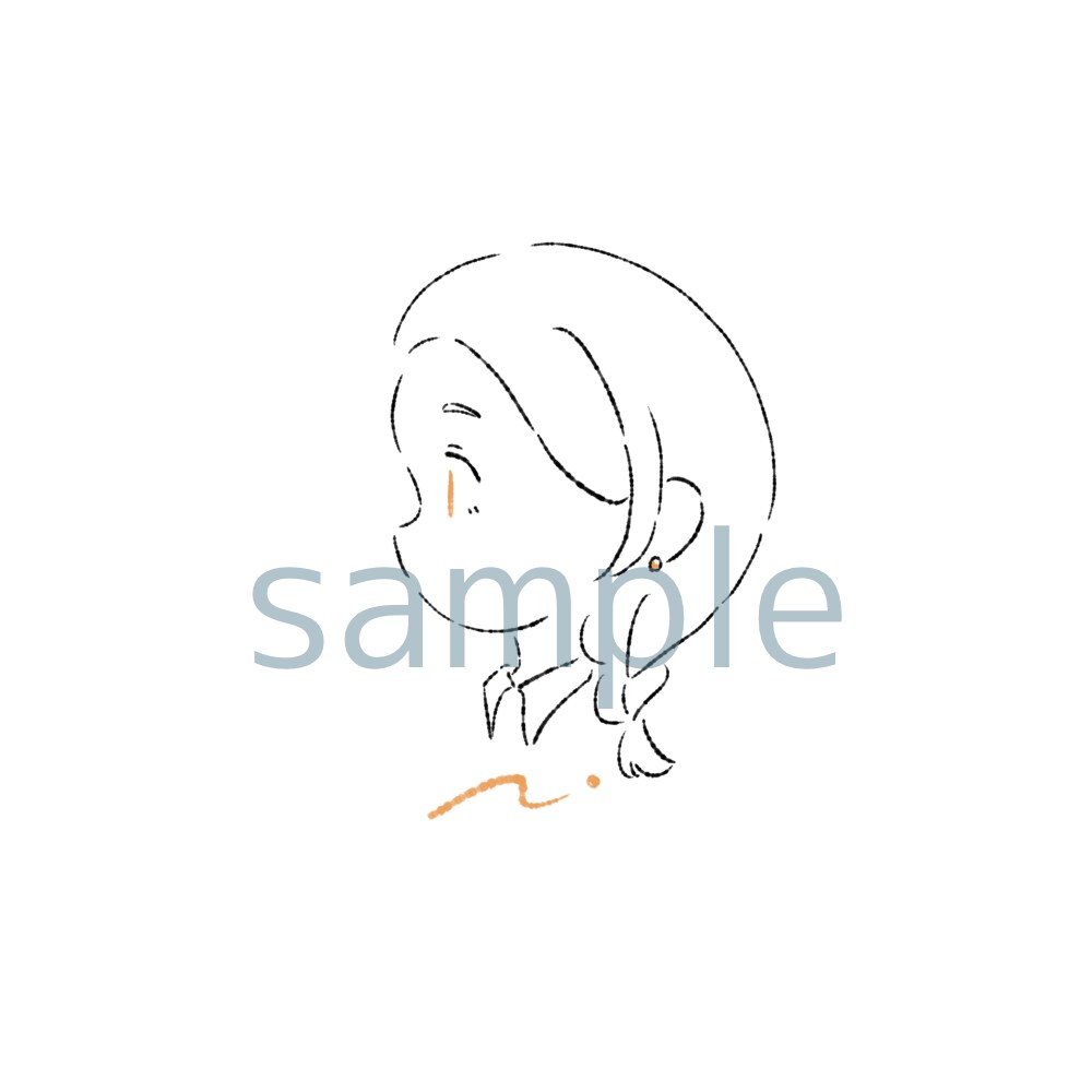 SNSのアイコンや商用利用可能なイラスト販売します シンプルな女の子のイラストです。 イメージ1
