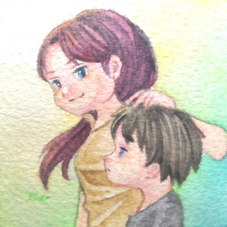 水彩色鉛筆で“ミニ原画”を描きます 絵本のような温かく優しい絵が得意です！ イメージ4