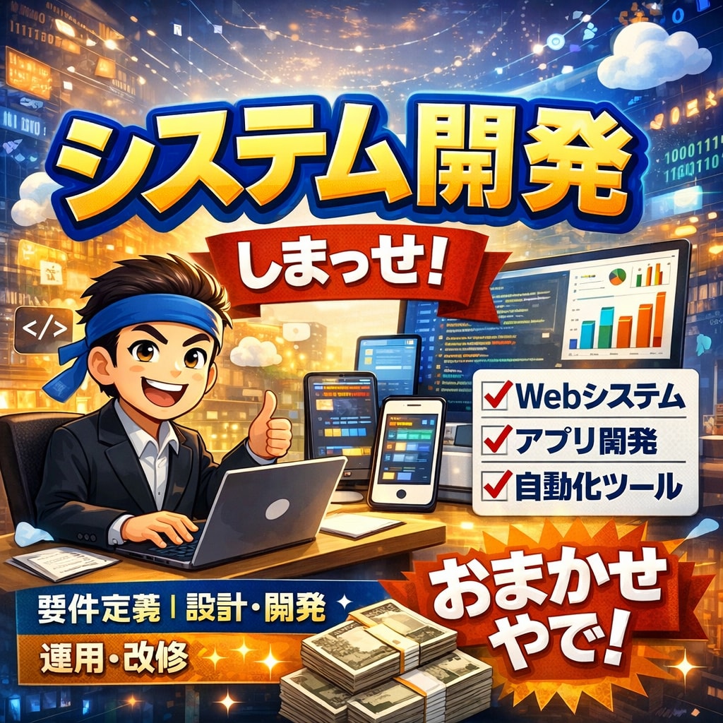 中小企業向けの業務システムを開発します 勤怠管理・問い合わせフォーム・社内ツールなどお任せください イメージ1